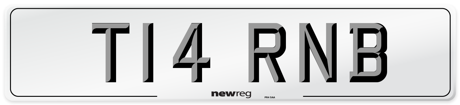 T14 RNB Number Plate from New Reg
